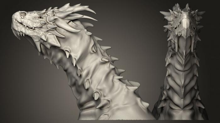 Figurines of griffins and dragons - Wood Carving of Dragon, STKG_0078. 3D  stl model for CNC